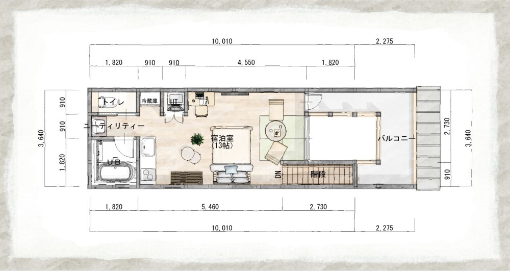 一戸建て住宅を民泊として間取りを考える宿泊施設のホテルライクな設計